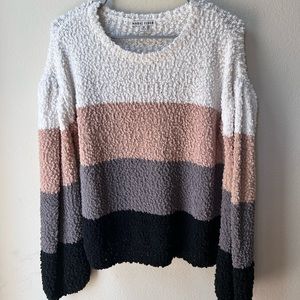 Stripped loose fitting sweater
